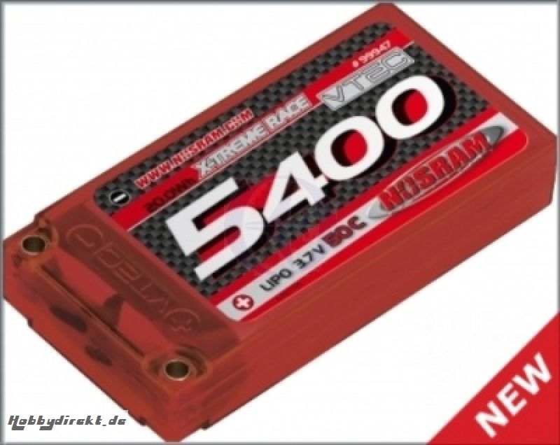 Nosram LiPo 5400 X-treme Race 50C 3.7V Thunder Tiger 02699947