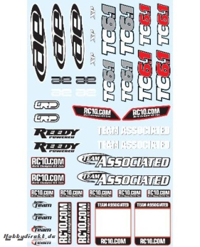 Decals TEAM ASSOCIATED TC6.1 SPECIAL 2012 Thunder Tiger 03031371