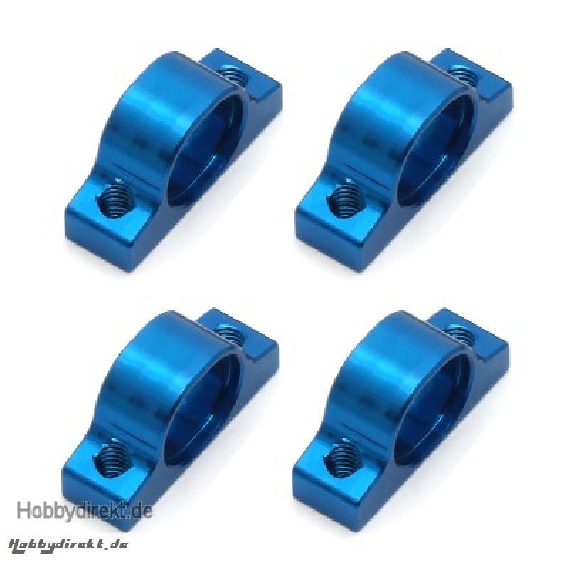 TC6.2 Querlenker-Pin-Halter, Alu CNC, Blau (4) Thunder Tiger 03031619