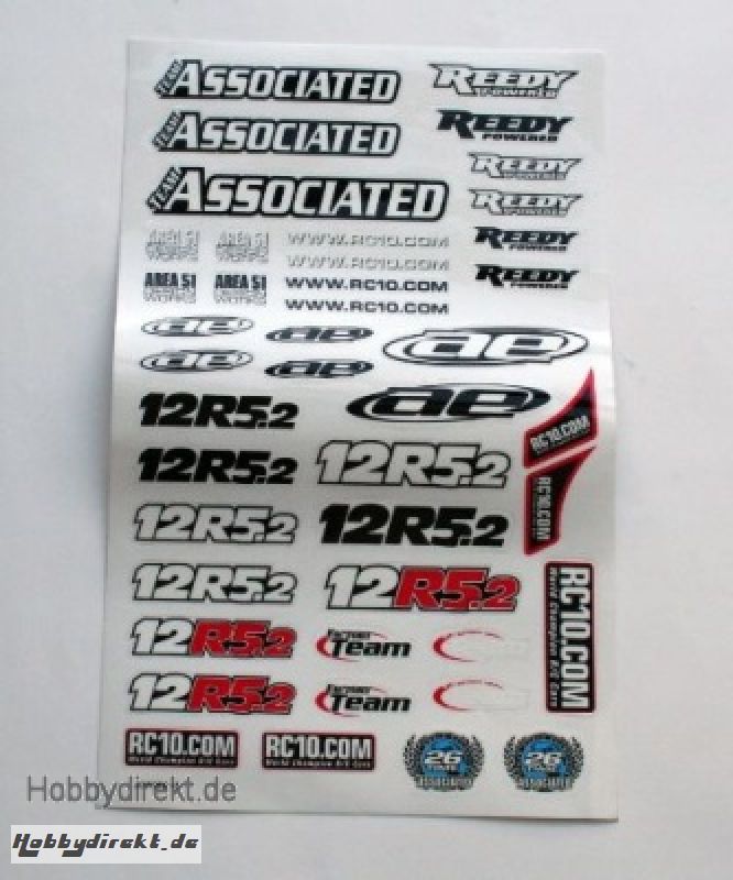 RC12R5.2 Decal Aufkleber-Bogen Thunder Tiger 0304710