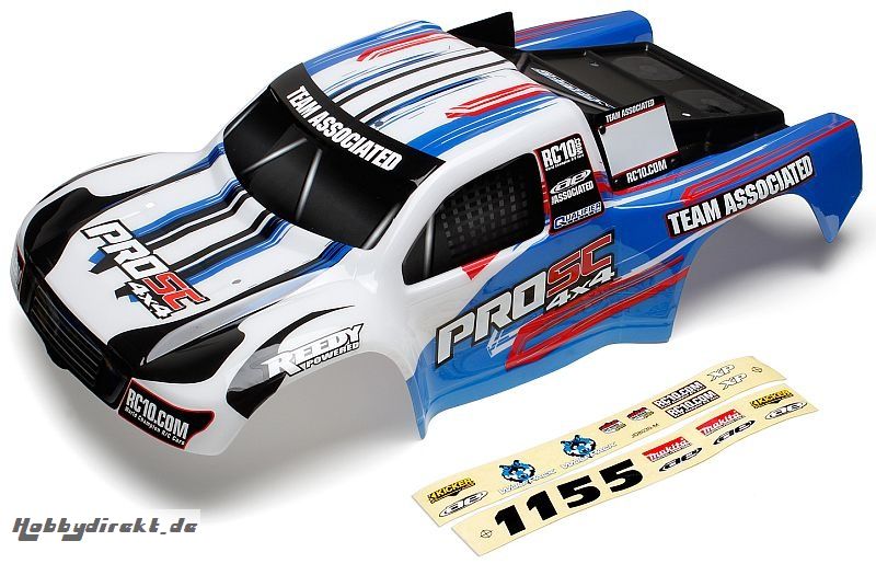 ProSC Body, White/Blue, ProSC 4x4 Thunder Tiger 0307239