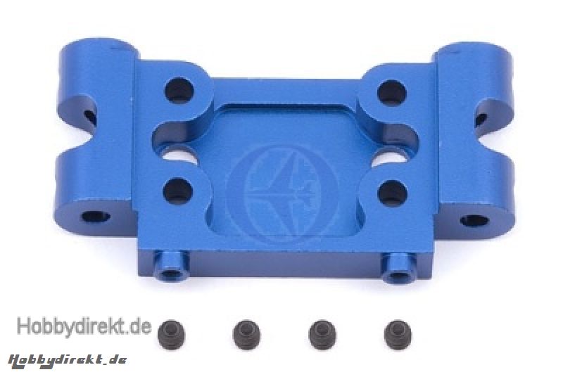 FT BULKHEAD Vorne, Alu, Blau für RC10B/T/4/4.1/SC10 Thunder Tiger 0307990