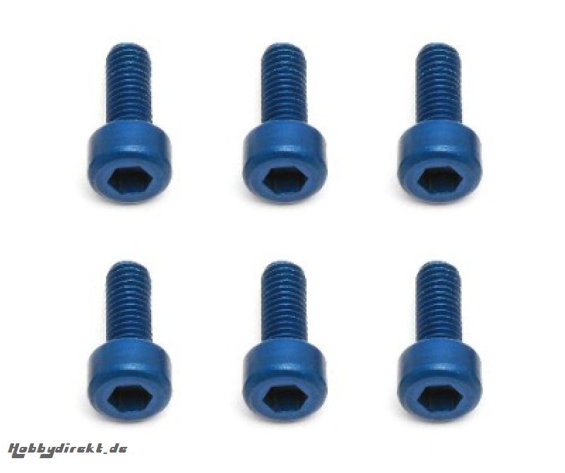 Schraube M3x8 Alu, isk, Zylinderkopf, Blau (6) Thunder Tiger 0308561