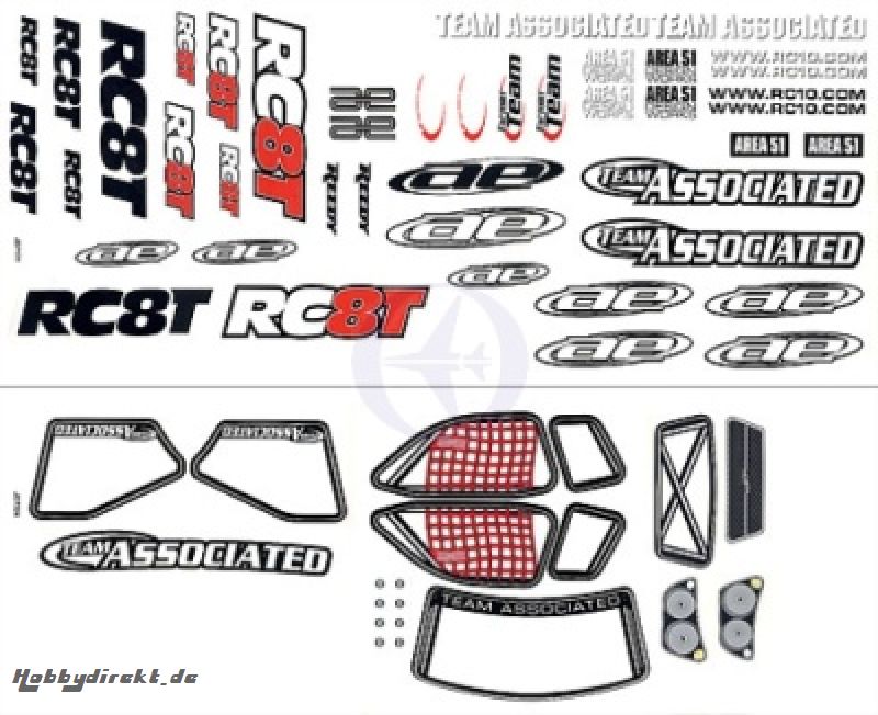 RC8T Dekorbogen Thunder Tiger 03089382