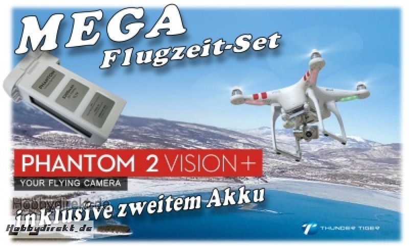 DJI PHANTOM 2 VISION PLUS QuadroCopter GPS RTF inkl. 2. Akku 036VPLUS