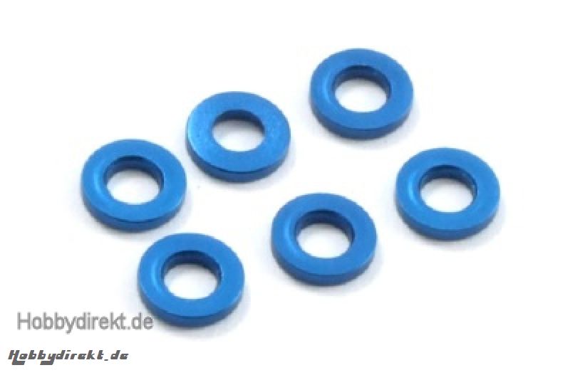 Scheiben M3x2,0mm, Alu, Blau Thunder Tiger 041FAST142