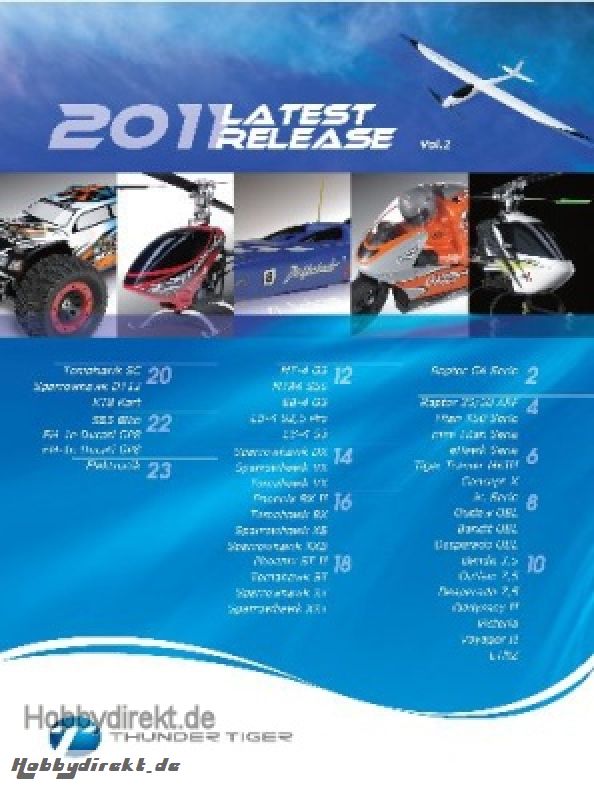 Katalog 2011 LATEST RELEASE Thunder Tiger 1011-01DE