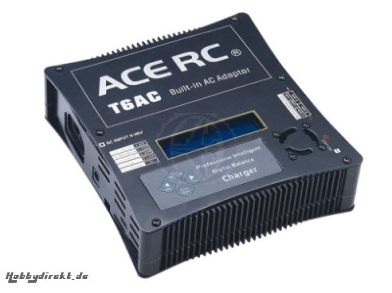 T6AC Balancer Lader 220V/12V mit LCD Display blau Thunder Tiger