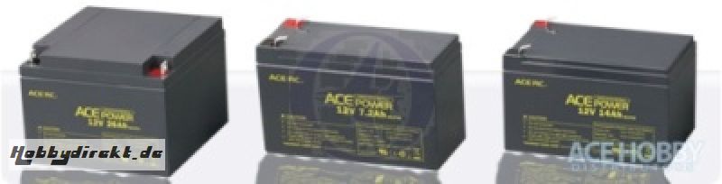 Lead-Acid Battery, 12V/7 .2Ah Thunder Tiger 2748