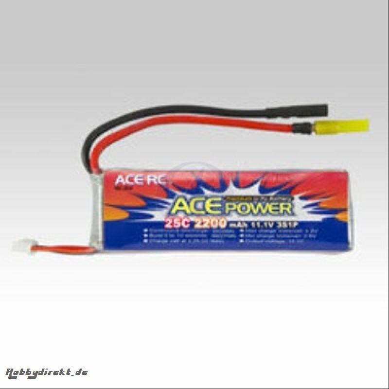 LiPo 3S 2200mAh 11.1V 25C ACE Thunder Tiger 2814