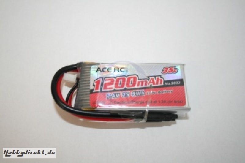 LiPo 2S-1200 35C 7,4V, ACE Thunder Tiger 2833