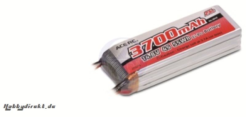 ACE R/C LiPo Akku 4S1P/3700mAh/25C Thunder Tiger 2842