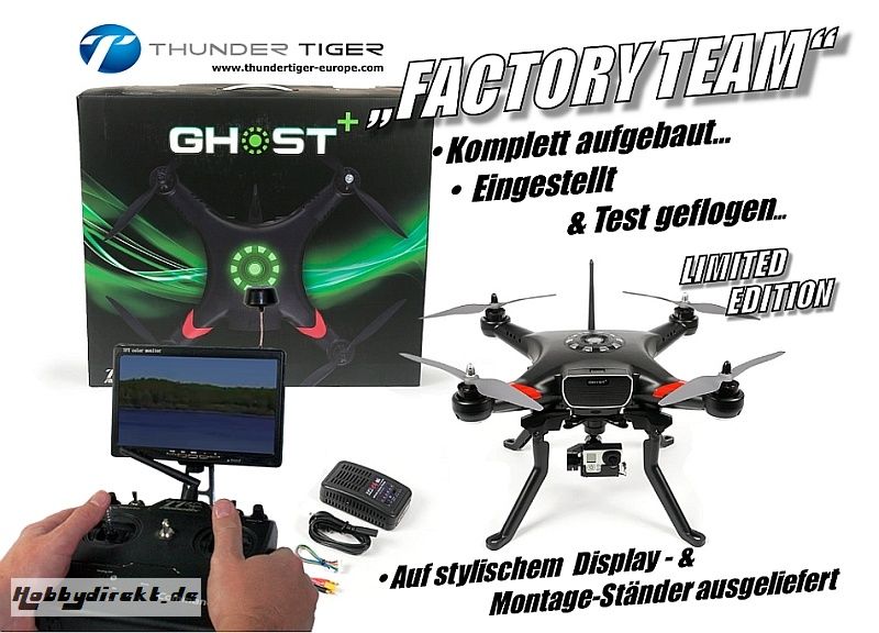 Thunder Tiger GHOST+ Quadrocopter RTF FPV FACTORY TEAM Thunder Tiger 4030-FT12