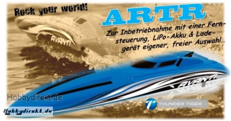 AVANTI OBL ARTR Brushless Kompakt-Power-Boot BLAU Thunder Tiger 5129-A23L