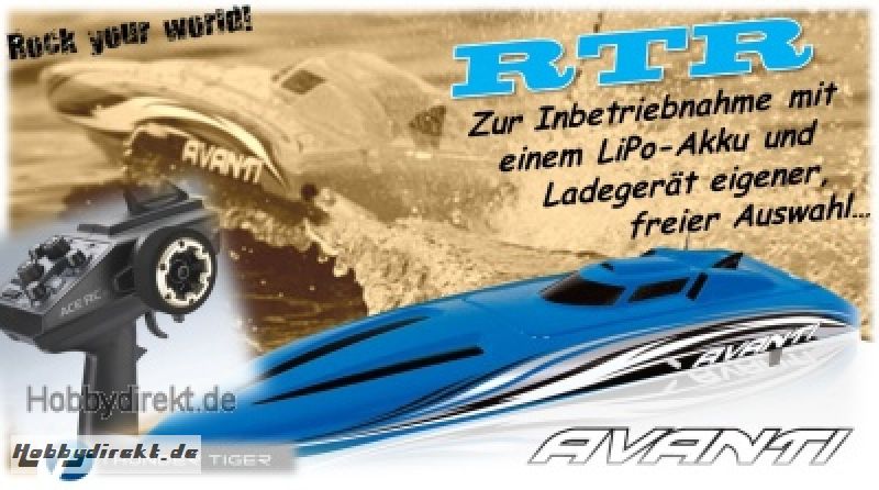 AVANTI OBL RTR Brushless Kompakt-Power-Boot 2.4GHz Thunder Tiger 5129-F11L