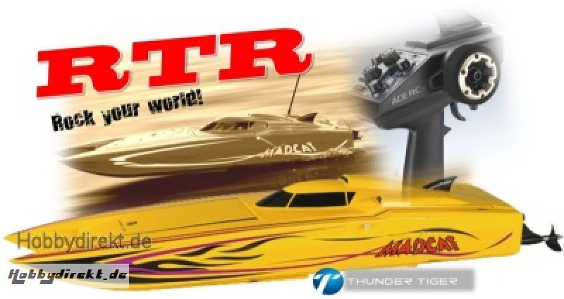 MADCAT OBL RTR Brushless Kompakt-Power-Katamaran 2.4GHz Thunder Tiger 5130-F11Y