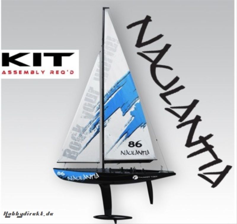 Racing-Segel-Yacht NAULANTIA 1:25, Baukasten, BLAU Thunder Tiger 5549-L