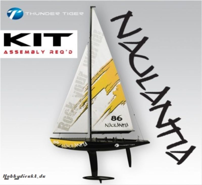 Racing-Segel-Yacht NAULANTIA 1:25, Baukasten, GELB Thunder Tiger 5549-Y