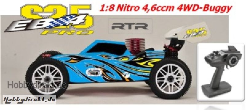 EB4 S2.5 PRO 1:8 Nitro 4WD Buggy 3,5ccm RTR 2.4GThunder Tiger 6243-F112