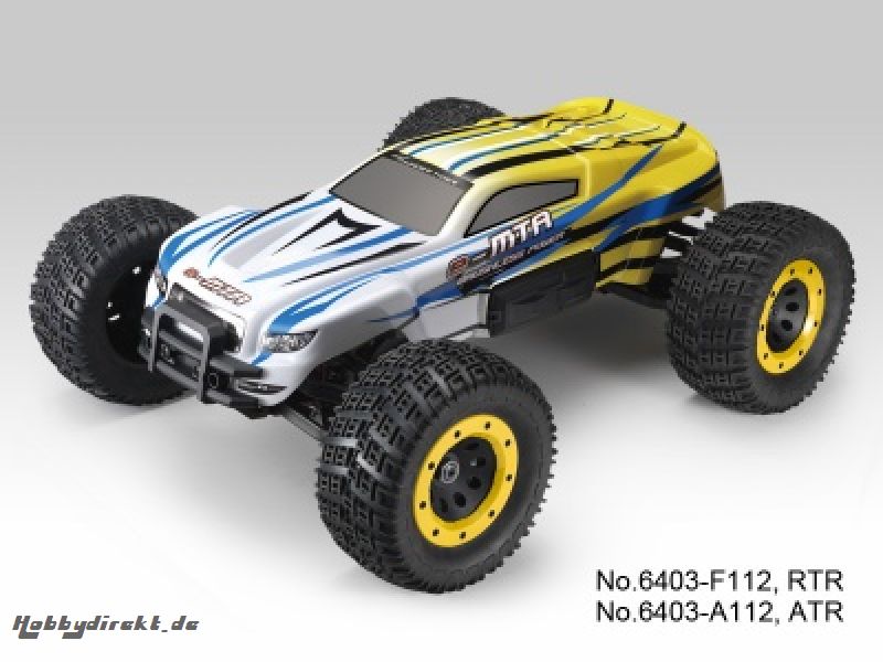 e-MTA 1:8 4WD Brushless ULTIMATE-MONSTER Truck RTR, GELB Thunder