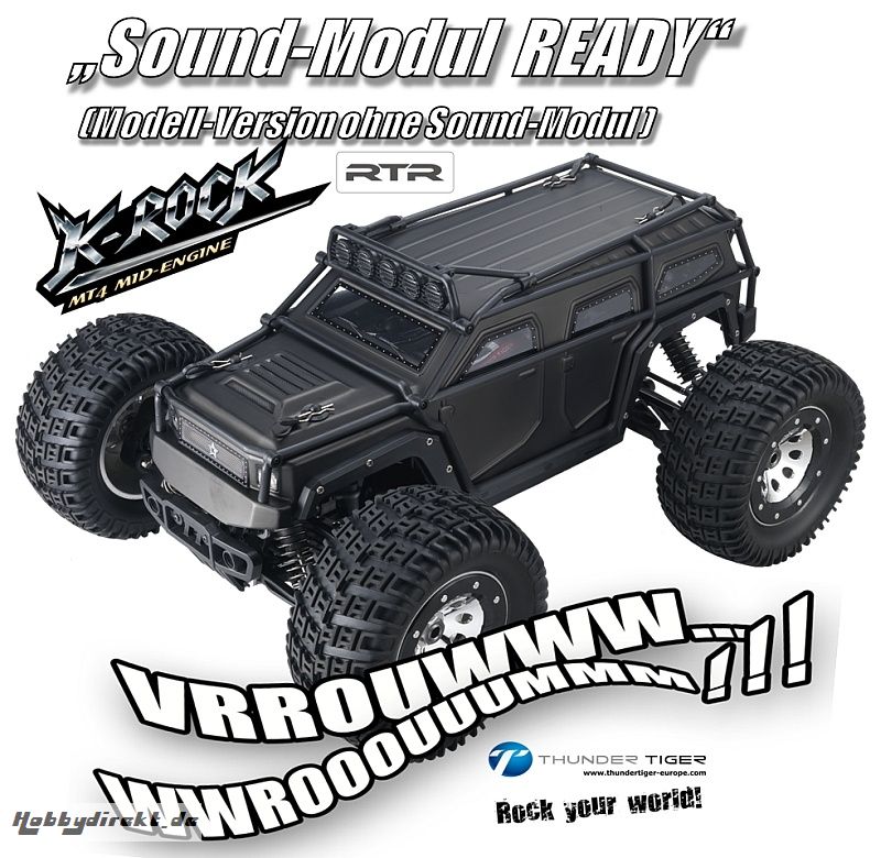 K-ROCK MT4 G5 1:8 Brushless 4WD Monster-Truck SCHWARZ RTR Thunder Tiger 6406-F111X