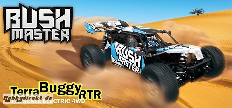 BUSH MASTER 1:8 Brushless 4WD Terra-Race-Buggy BLAU RTR Thunder Tiger 6410-F111