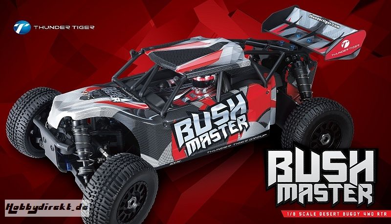 BUSH MASTER 1:8 Brushless 4WD Terra-Race-Buggy ROT RTR Thunder Tiger 6410-F112