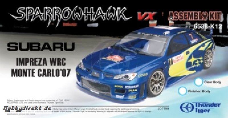 Impreza WRC (F) Sparrowhawk VX Kit Thunder Tiger 6538-K12B