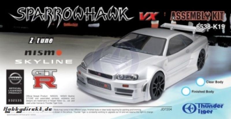 SKYLINE GTR Sparrowhawk VX Kit Thunder Tiger 6538-K16