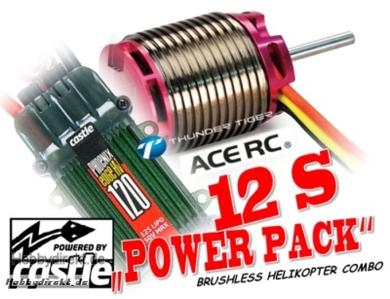 POWER PACK Brushless 12S Heli Combo Motor & Regler Thunder Tiger 8045