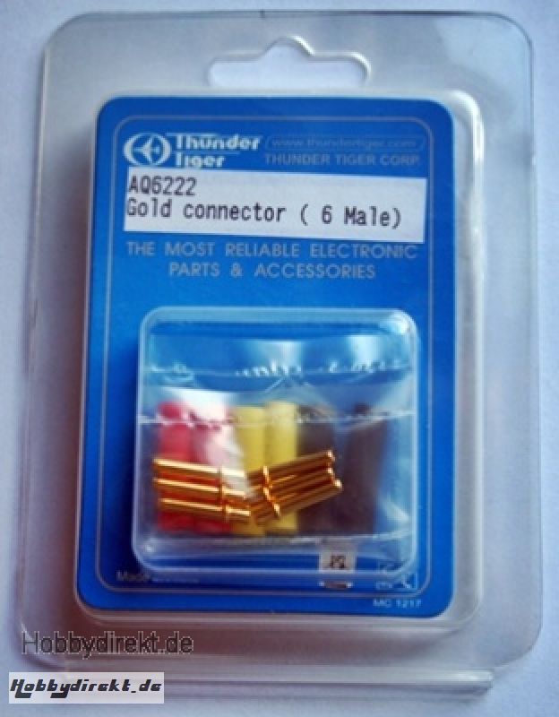 Goldkontakt Stecker 6Stück Thunder Tiger AQ6222