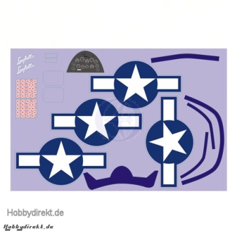 Decal-Bogen für F4U CORSAIR Park-Flyer, 4337 Thunder Tiger AS6521