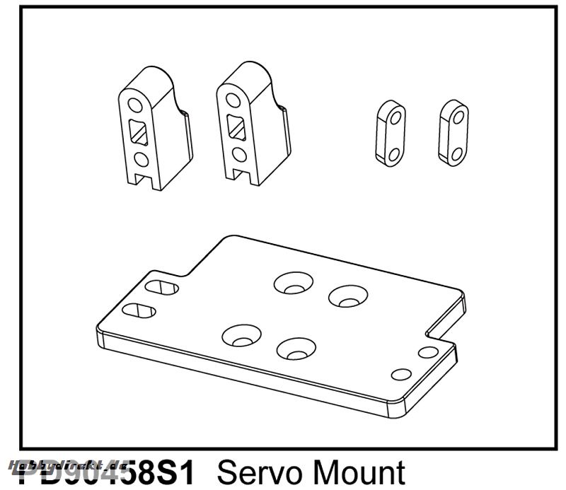 KAISER XS Servo-Halterung Thunder Tiger PD90458S1