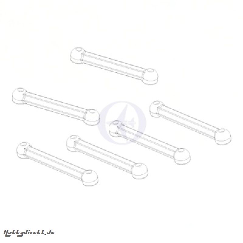 Lenk- & Querlenker-Stangen, Tomahawk, Kunsstoff (6) Thunder Tiger PD9081