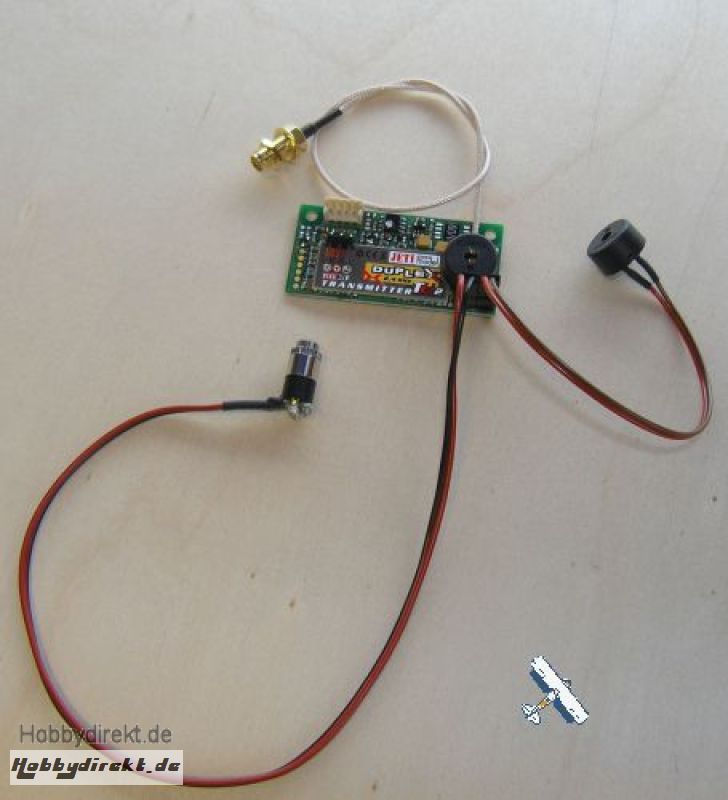 2.4GHz Jeti Duplex TU2 HF-Modul mit ext. Piezo und Ohrhörer