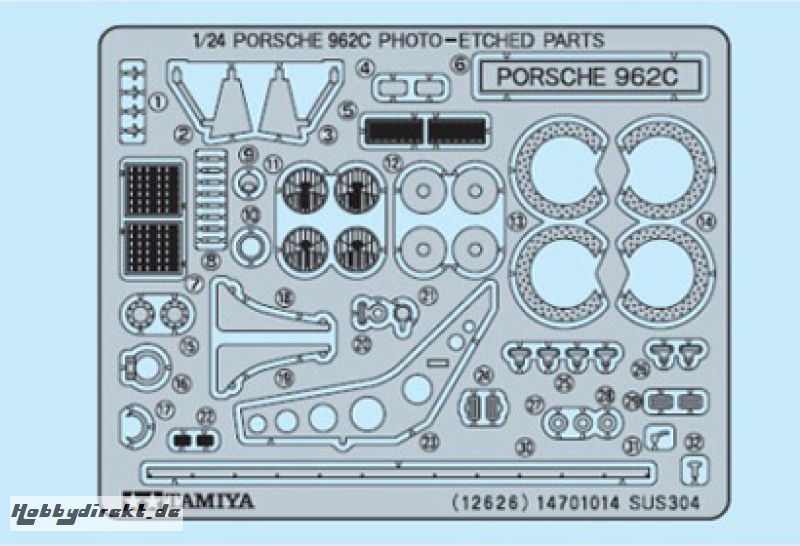 Fotoätzteile Porsche 962 Tamiya 12626