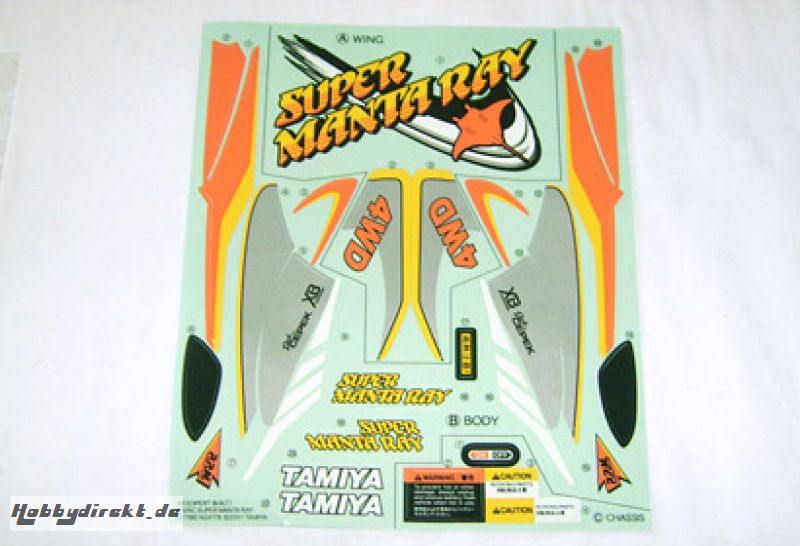 AUFKLEBER SUPER MANTA RAY Tamiya 1424179