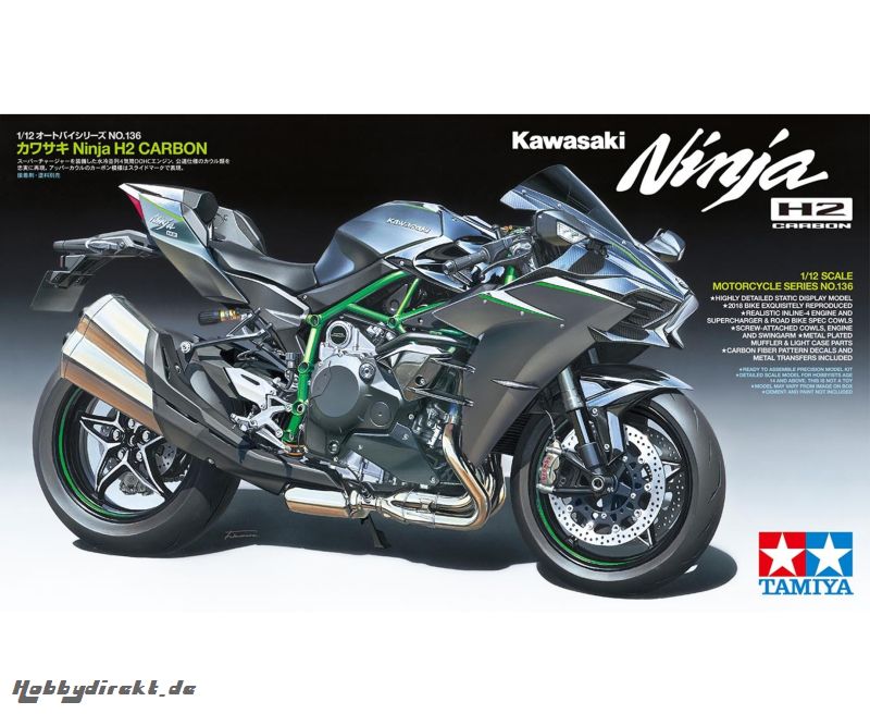 1:12 Kawasaki Ninja H2 Carbon Tamiya 14136 300014136