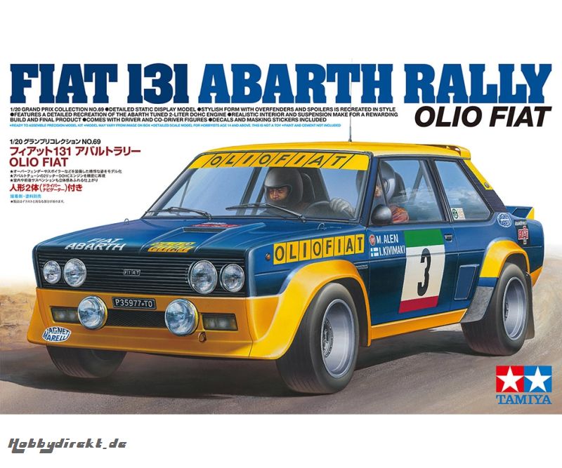 1:20 Fiat 131 Abarth Rally Olio Tamiya 20069 300020069