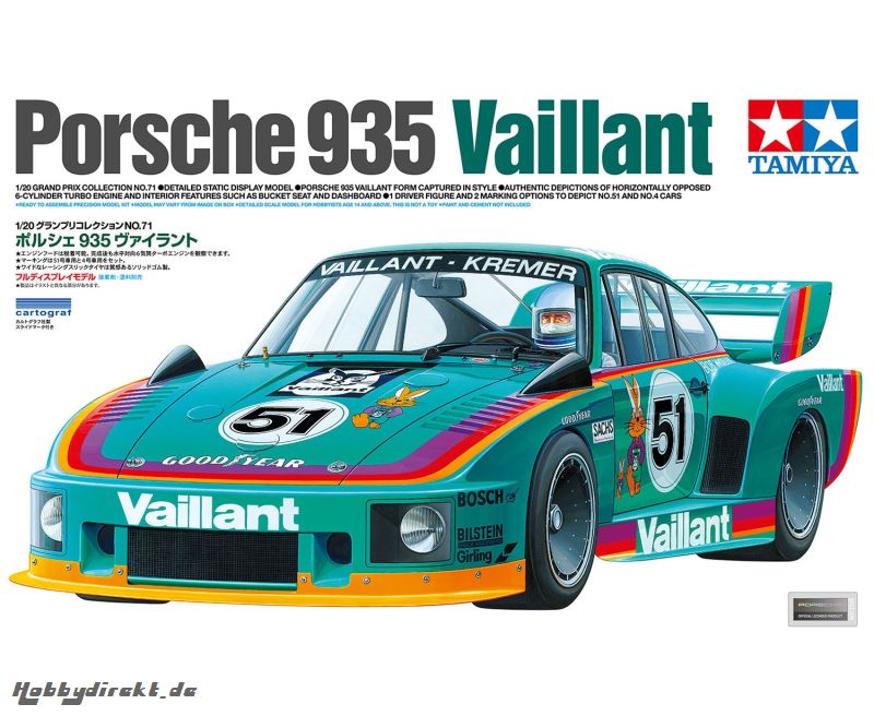 1:20 Porsche 935 Vaillant-Kremer Tamiya 20071 300020071