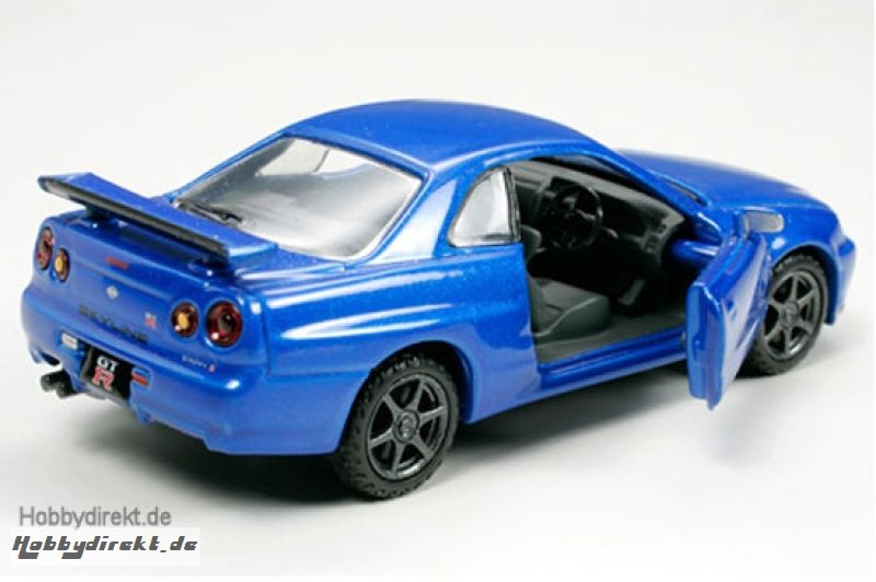 1:64 Nissan Skyline GT-R V (R34) Blau-M. Tamiya 23718 300023718