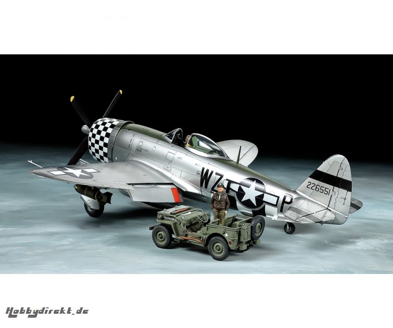 1:48 P-47D Thunderbolt & Lt. Veh. 4x4 Tamiya 25214 300025214