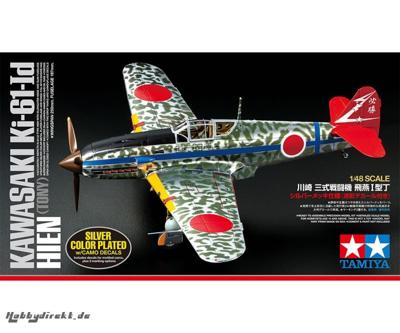 1:48 IJA Ki-61-Id Hien silber m.Camodek. Tamiya 25424 300025424