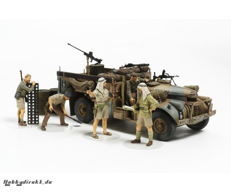 1:35 Brit. LRDG Befehlswagen mit 7 Fig. Tamiya 32407 300032407