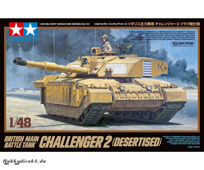 1:48 Brit. KPz Challenger 2 (Wüste) Tamiya 32601 300032601