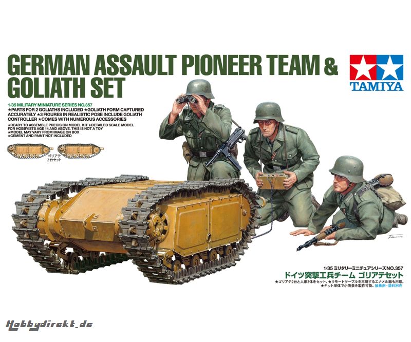 1:35 Dt. Pioniere & Goliath-Set (3+2) Tamiya 35357 300035357