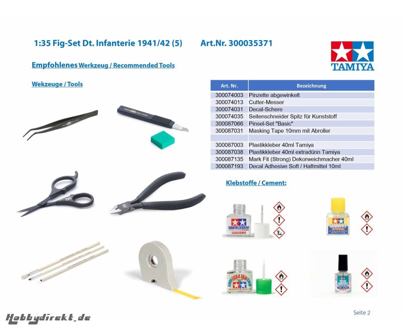 1:35 Fig-Set Dt. Infanterie 1941/42 (5) Tamiya 35371 300035371