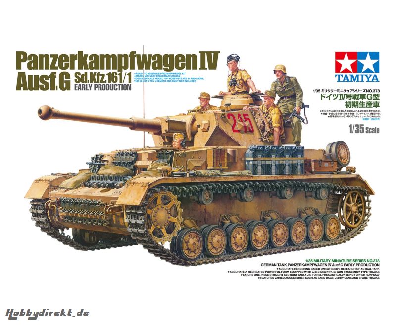 1:35 Dt. Pz.Kpfw. IV Ausf.G Frühe.Prod. Tamiya 35378 300035378