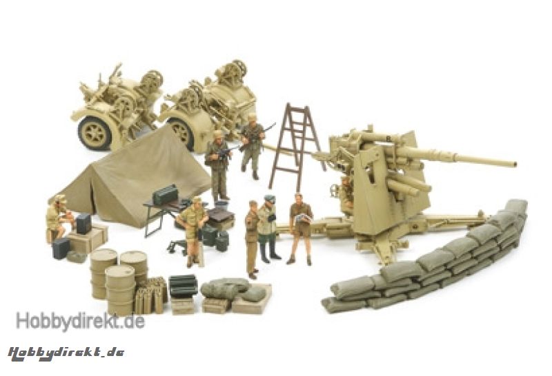 1:48 WWII I/T Flak 37 88mm Tobruk Tamiya 37009 300037009