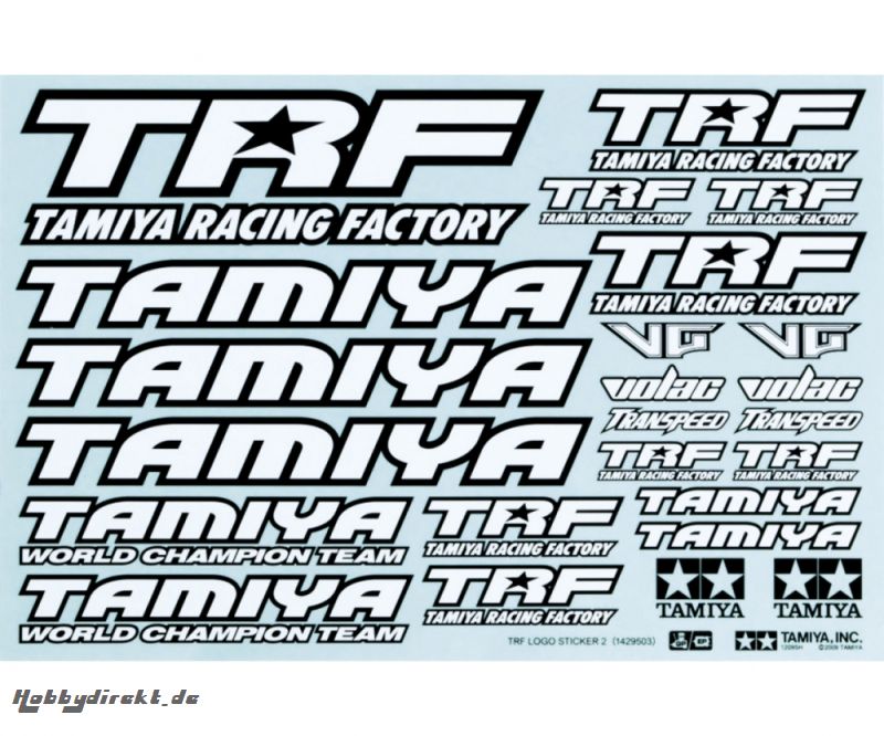 1:10 Sticker-Set TRF schwarz/weiss Tamiya 42164 300042164